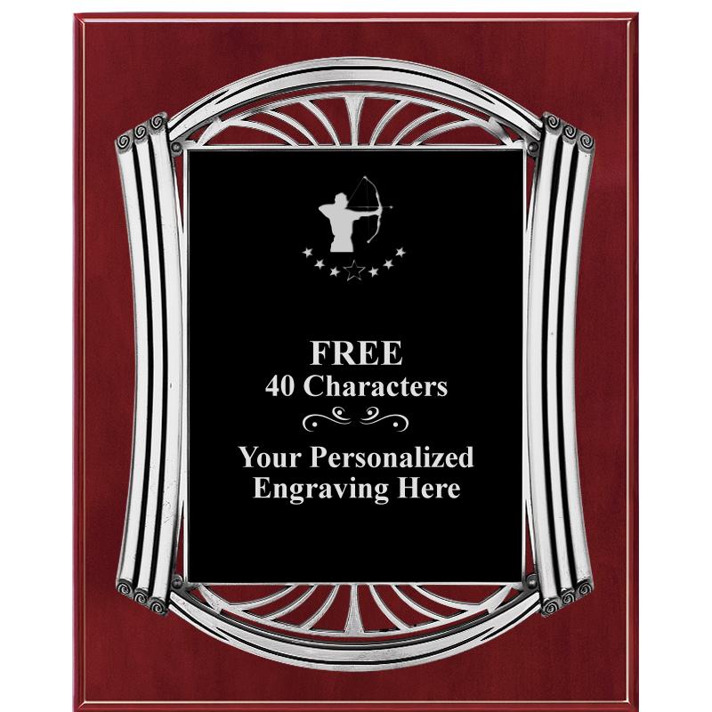 10.5X13 ROMAN CHERRY W SLV PLQ