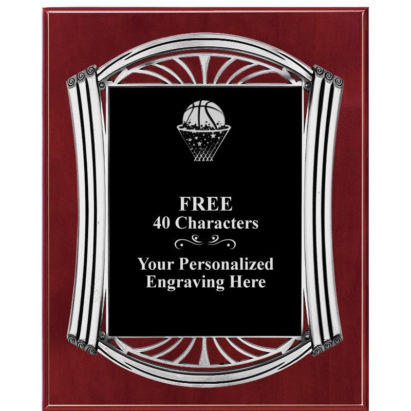 10.5X13 ROMAN CHERRY W SLV PLQ