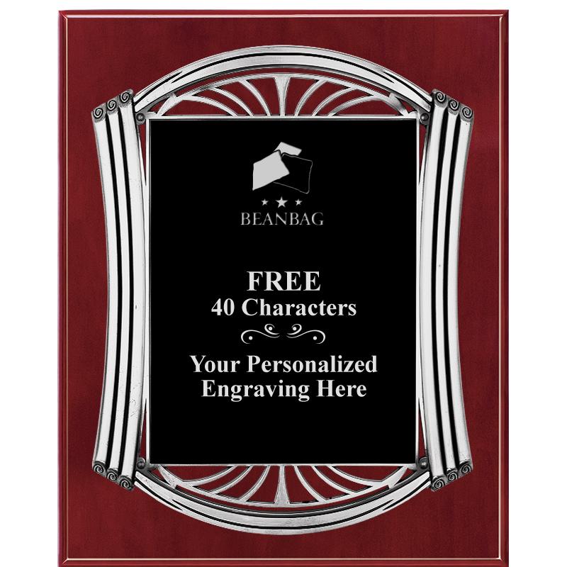 10.5X13 ROMAN CHERRY W SLV PLQ