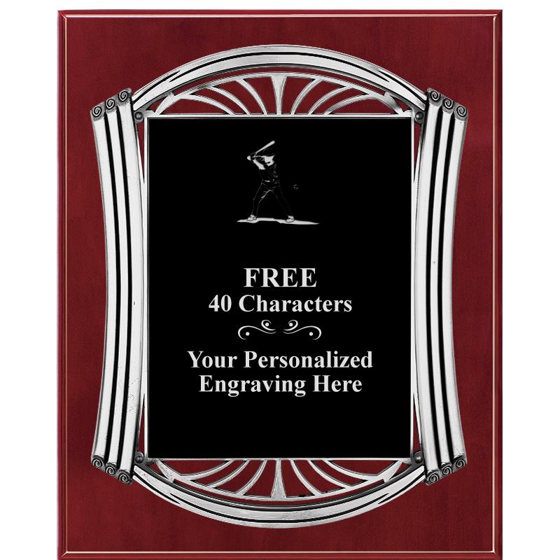 10.5X13 ROMAN CHERRY W SLV PLQ