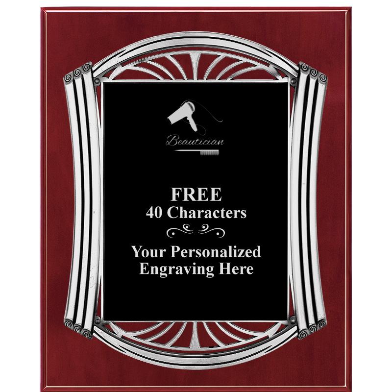 10.5X13 ROMAN CHERRY W SLV PLQ