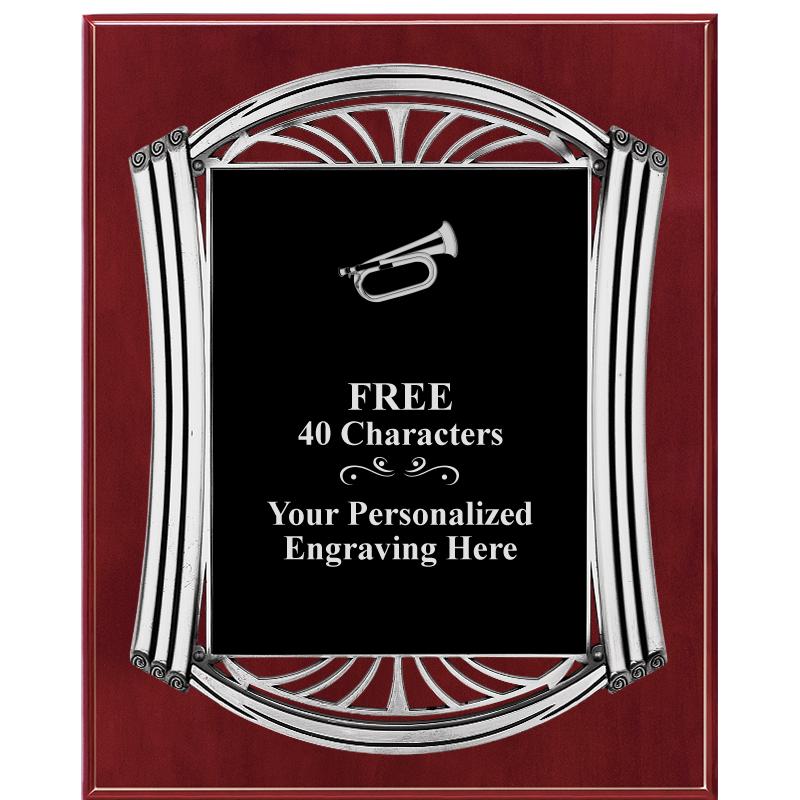 10.5X13 ROMAN CHERRY W SLV PLQ