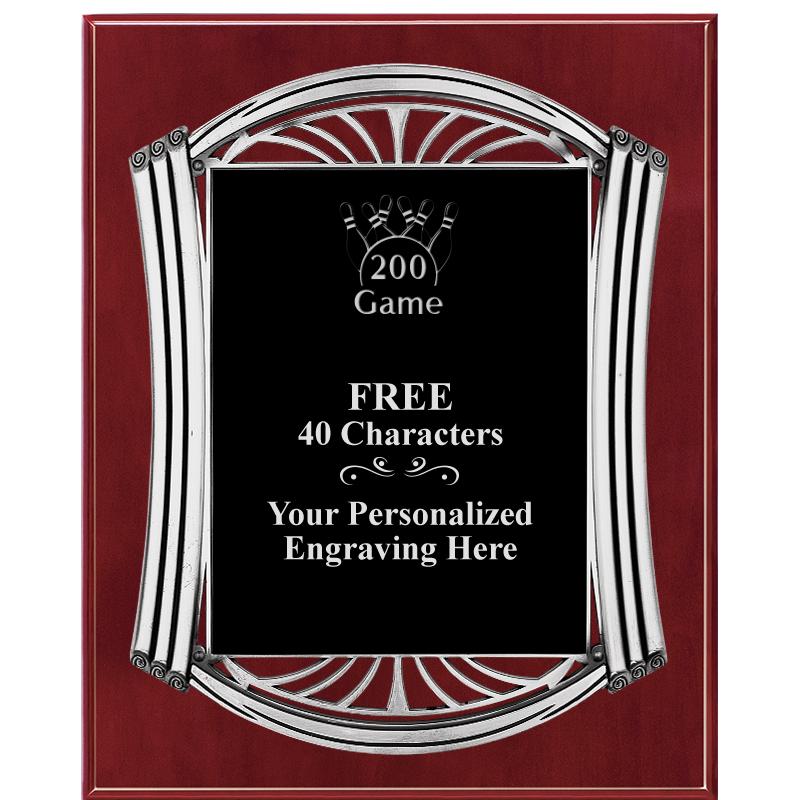 10.5X13 ROMAN CHERRY W SLV PLQ