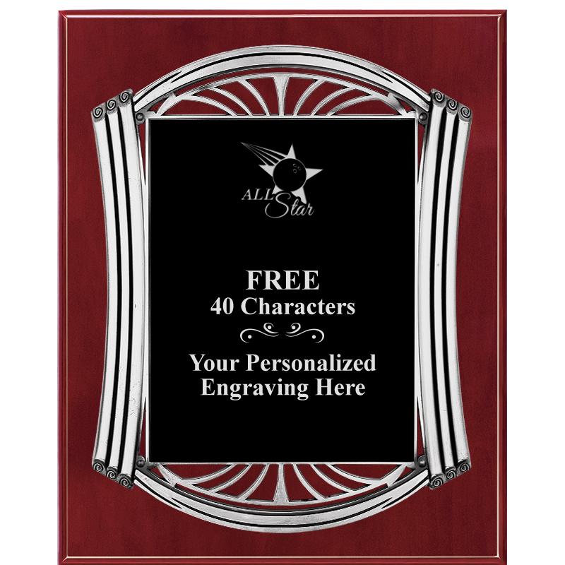 10.5X13 ROMAN CHERRY W SLV PLQ