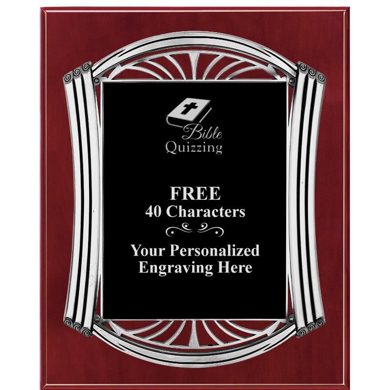 10.5X13 ROMAN CHERRY W SLV PLQ