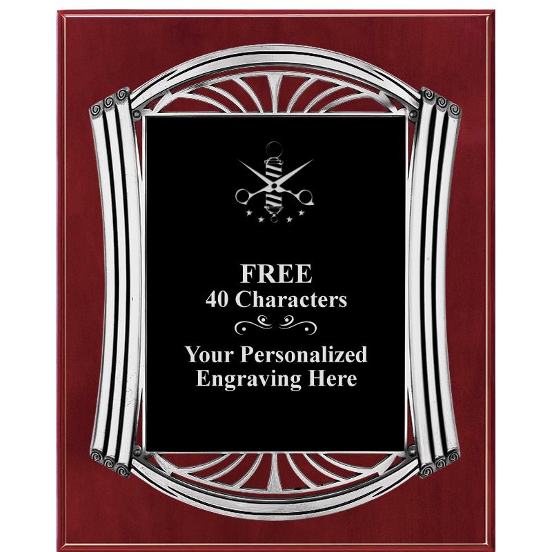 10.5X13 ROMAN CHERRY W SLV PLQ