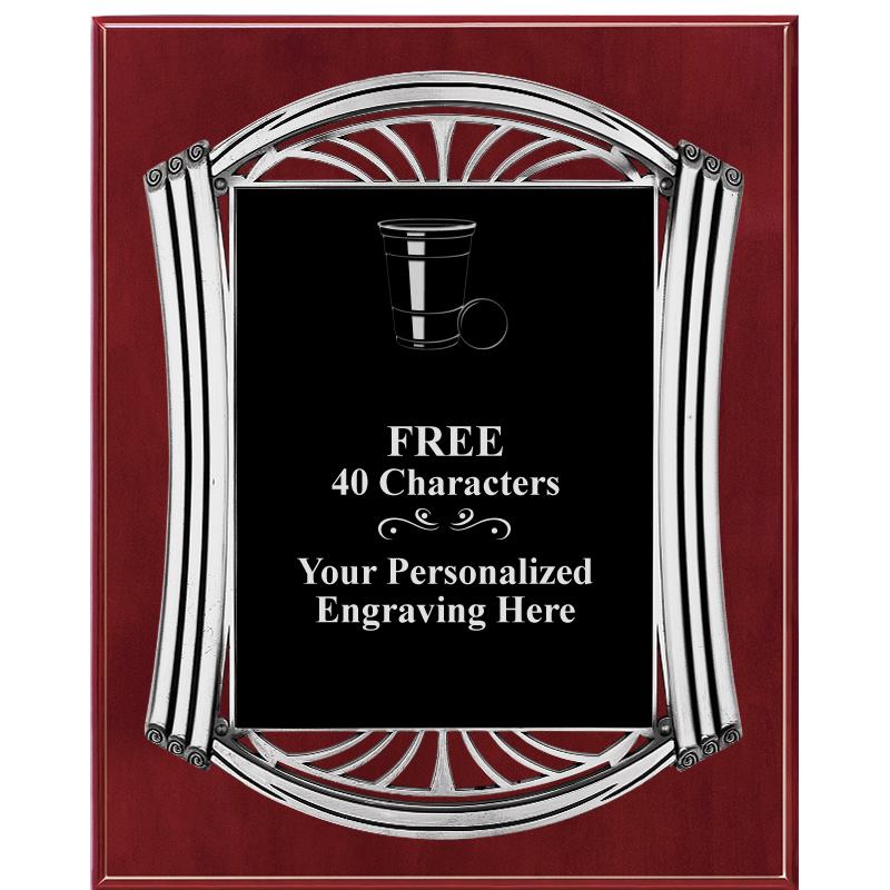 10.5X13 ROMAN CHERRY W SLV PLQ