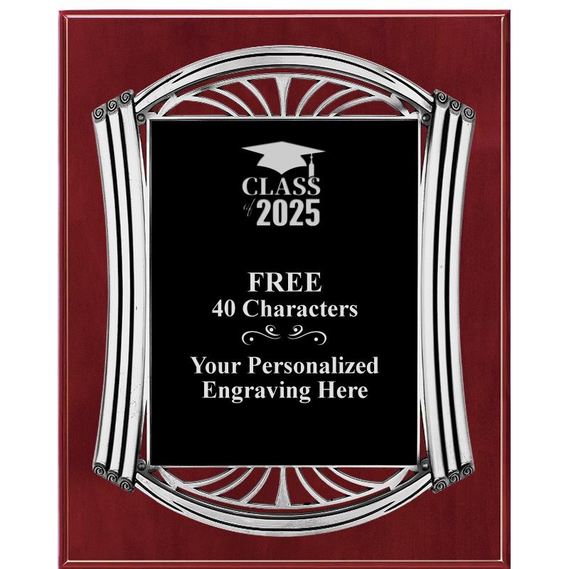 10.5X13 ROMAN CHERRY W SLV PLQ