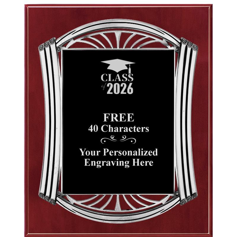 10.5X13 ROMAN CHERRY W SLV PLQ