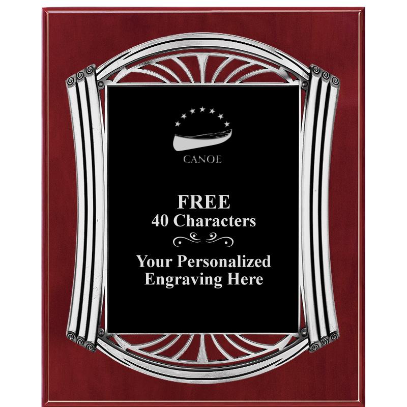 10.5X13 ROMAN CHERRY W SLV PLQ