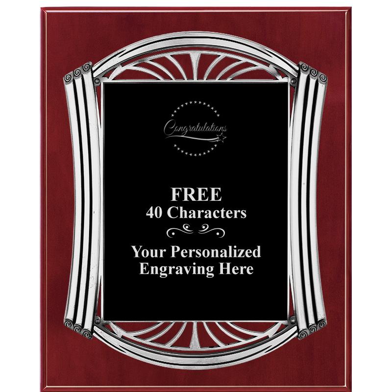 10.5X13 ROMAN CHERRY W SLV PLQ