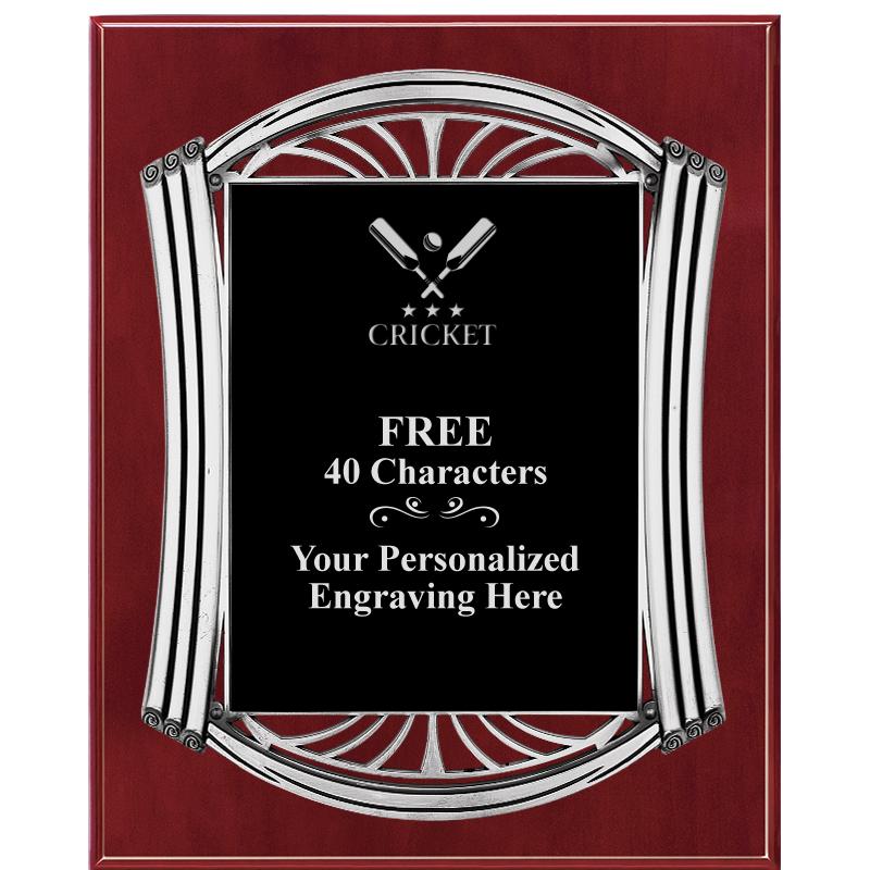 10.5X13 ROMAN CHERRY W SLV PLQ