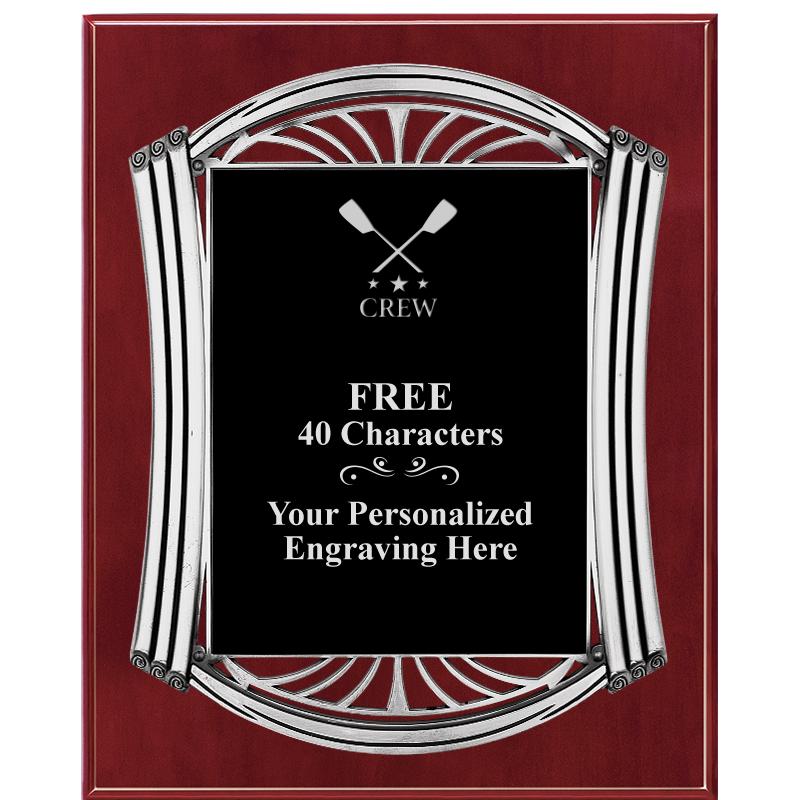 10.5X13 ROMAN CHERRY W SLV PLQ