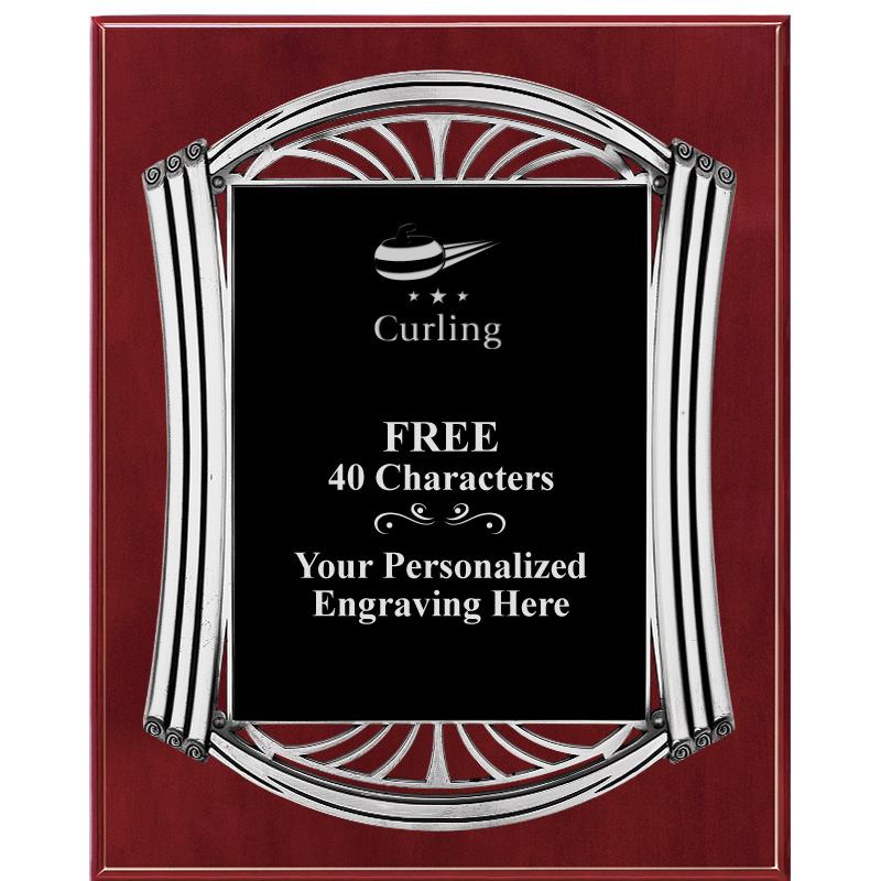 10.5X13 ROMAN CHERRY W SLV PLQ