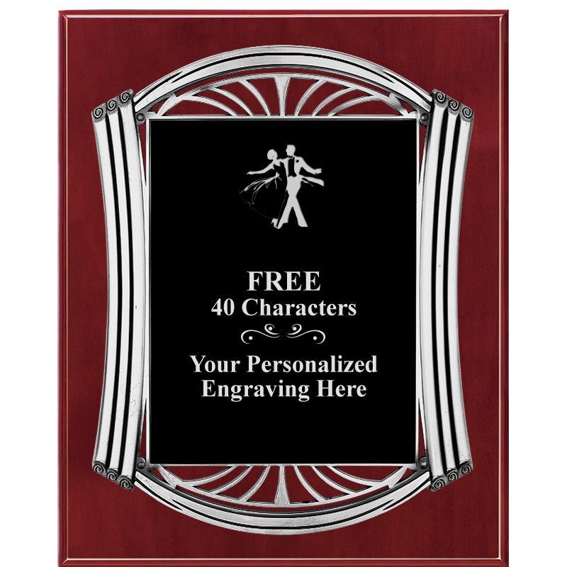 10.5X13 ROMAN CHERRY W SLV PLQ