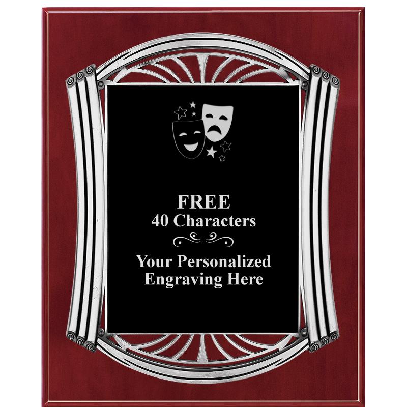 10.5X13 ROMAN CHERRY W SLV PLQ