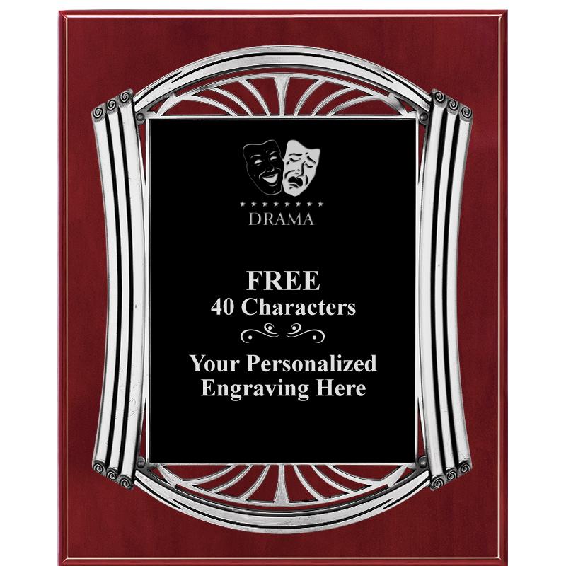 10.5X13 ROMAN CHERRY W SLV PLQ