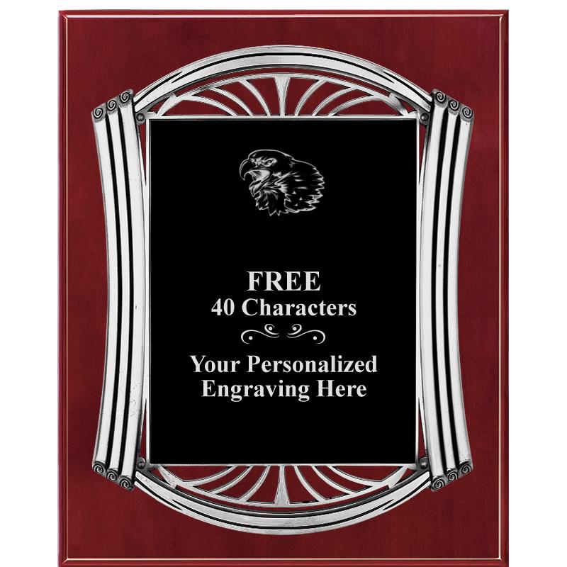 10.5X13 ROMAN CHERRY W SLV PLQ