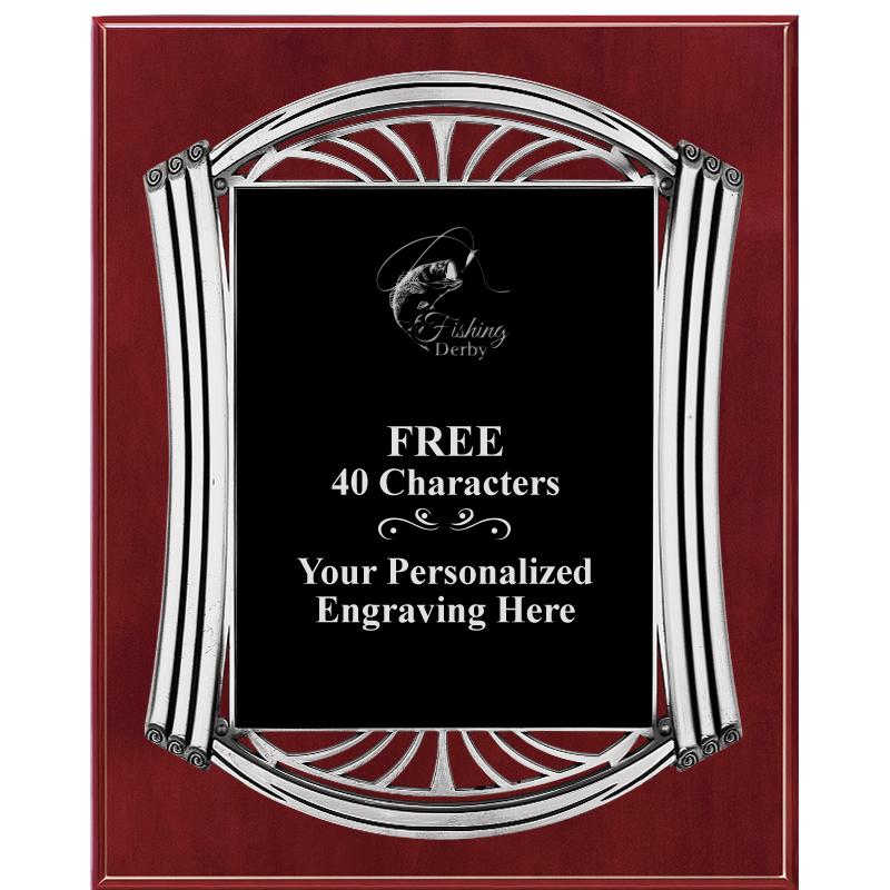 10.5X13 ROMAN CHERRY W SLV PLQ