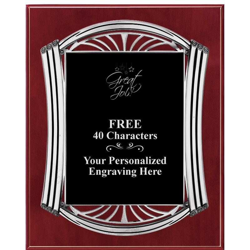 10.5X13 ROMAN CHERRY W SLV PLQ