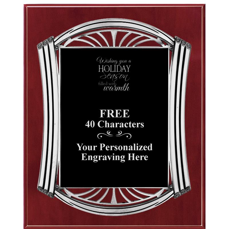 10.5X13 ROMAN CHERRY W SLV PLQ