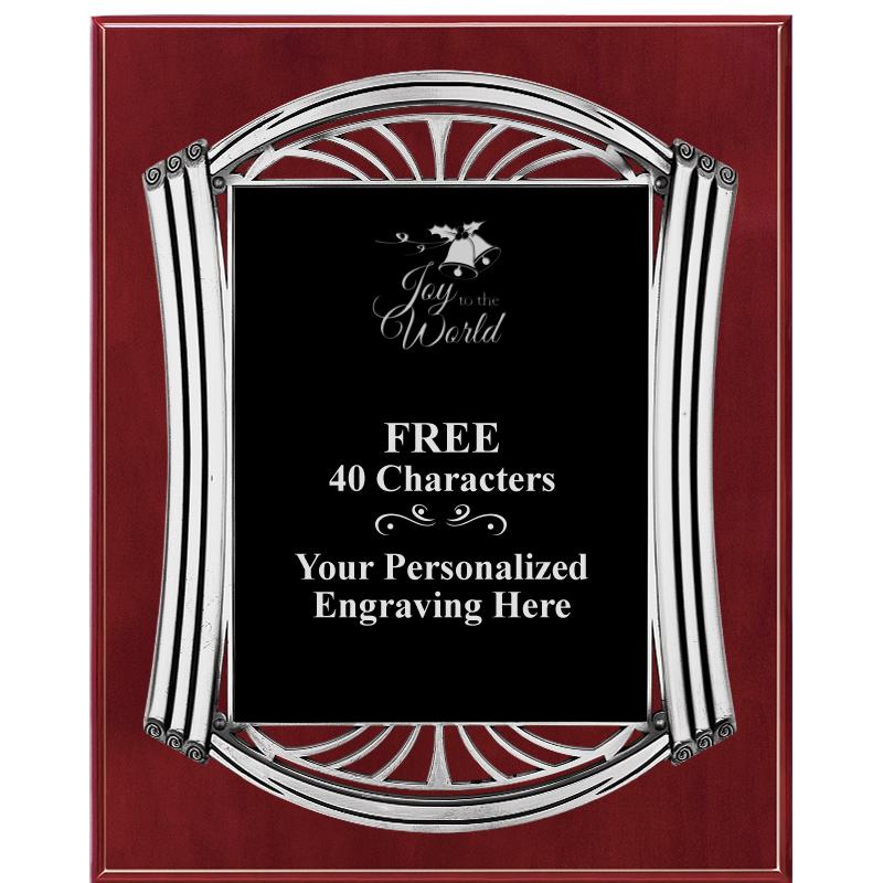 10.5X13 ROMAN CHERRY W SLV PLQ