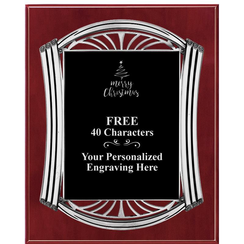 10.5X13 ROMAN CHERRY W SLV PLQ