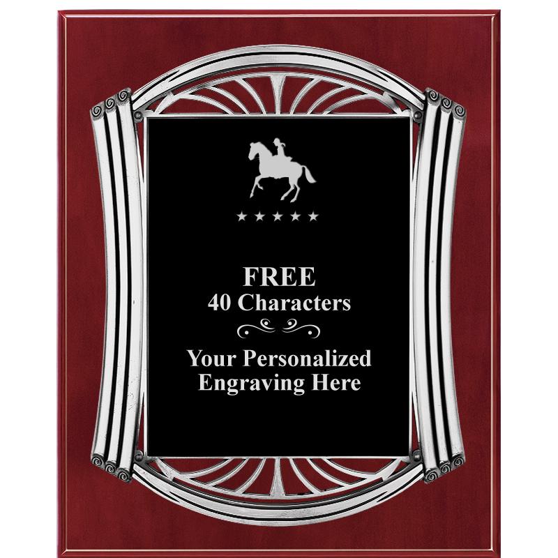 10.5X13 ROMAN CHERRY W SLV PLQ