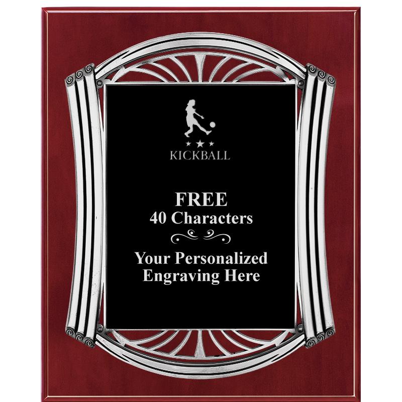 10.5X13 ROMAN CHERRY W SLV PLQ