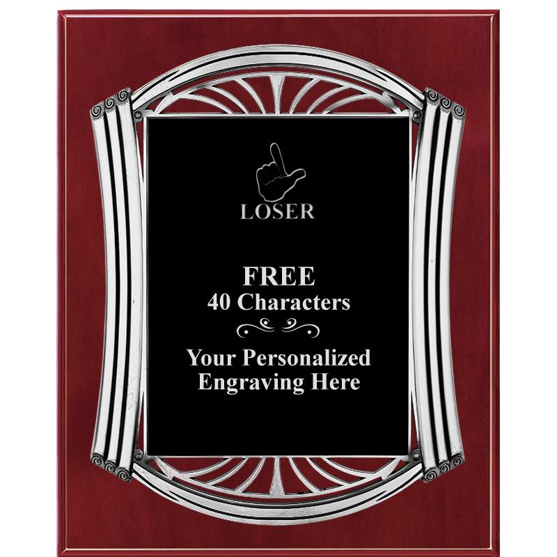 10.5X13 ROMAN CHERRY W SLV PLQ