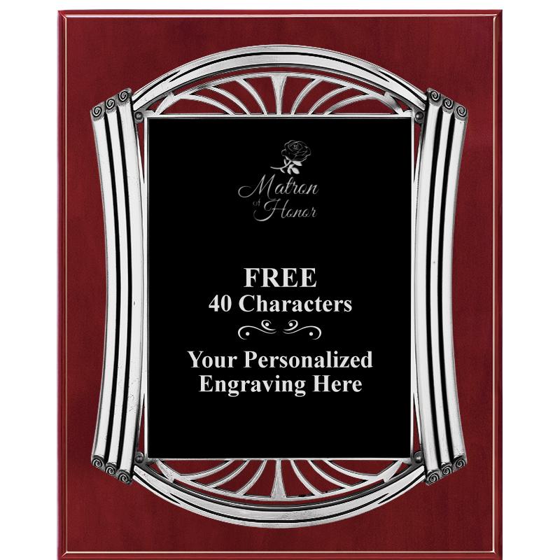 10.5X13 ROMAN CHERRY W SLV PLQ