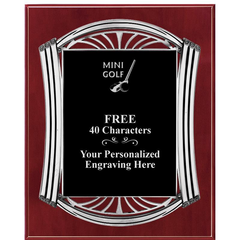 10.5X13 ROMAN CHERRY W SLV PLQ