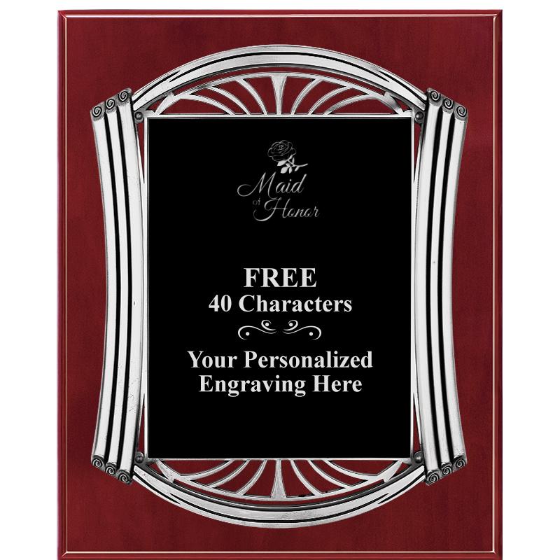 10.5X13 ROMAN CHERRY W SLV PLQ