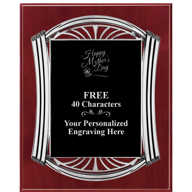 10.5X13 ROMAN CHERRY W SLV PLQ