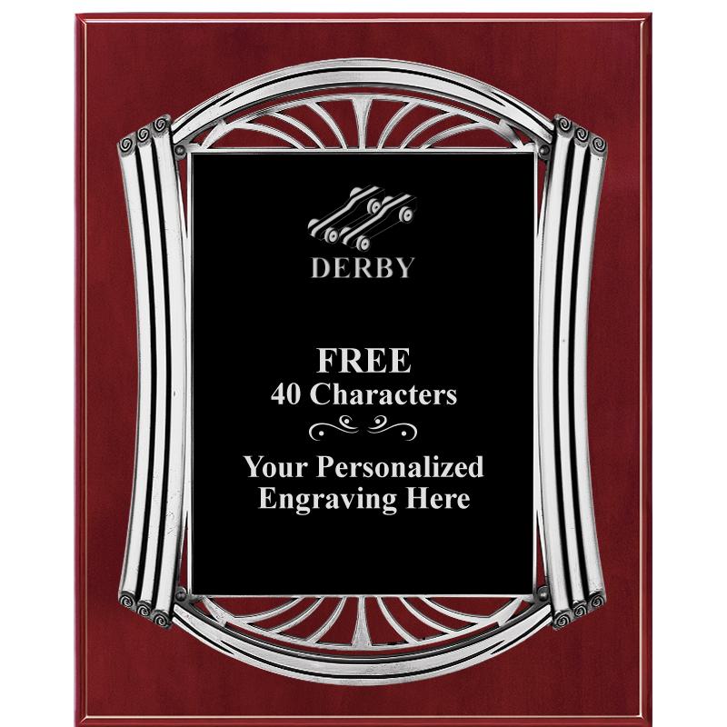 10.5X13 ROMAN CHERRY W SLV PLQ