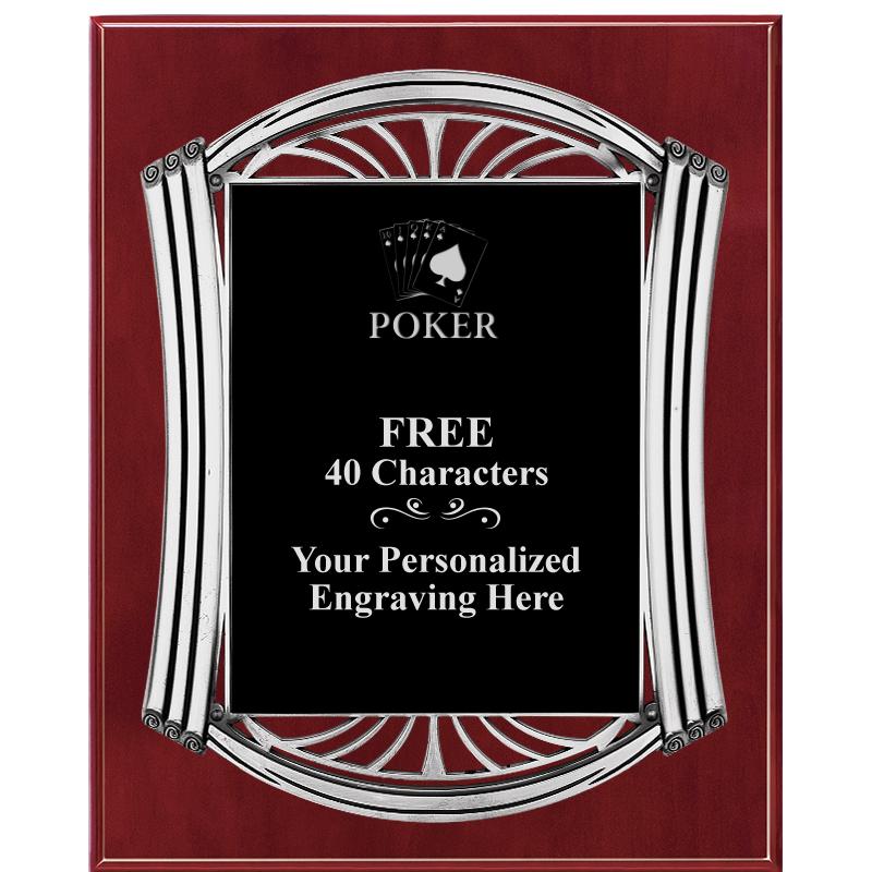 10.5X13 ROMAN CHERRY W SLV PLQ