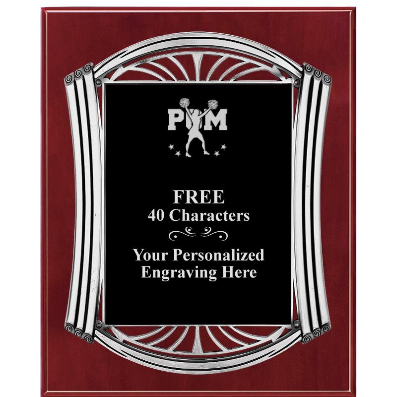 10.5X13 ROMAN CHERRY W SLV PLQ