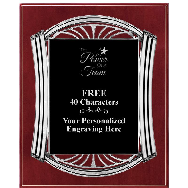 10.5X13 ROMAN CHERRY W SLV PLQ