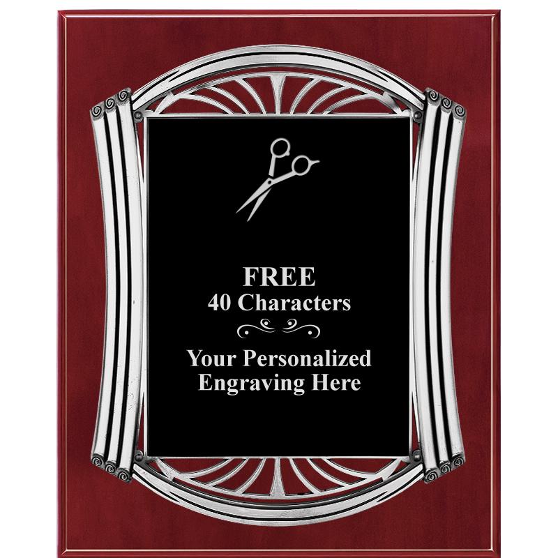 10.5X13 ROMAN CHERRY W SLV PLQ