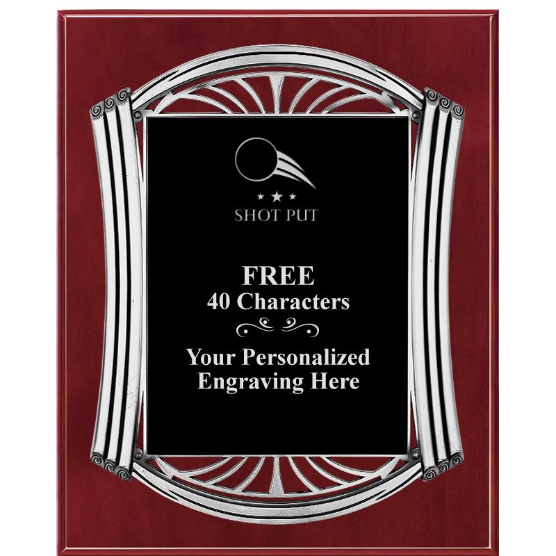 10.5X13 ROMAN CHERRY W SLV PLQ