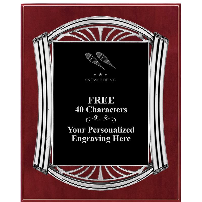 10.5X13 ROMAN CHERRY W SLV PLQ