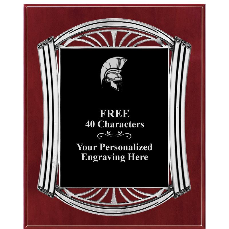 10.5X13 ROMAN CHERRY W SLV PLQ