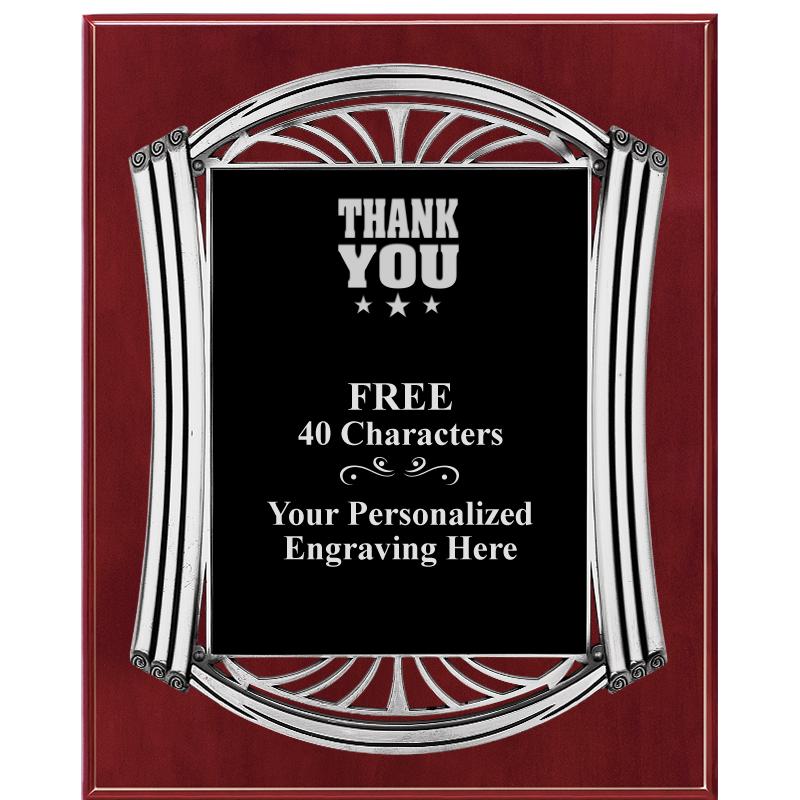 10.5X13 ROMAN CHERRY W SLV PLQ