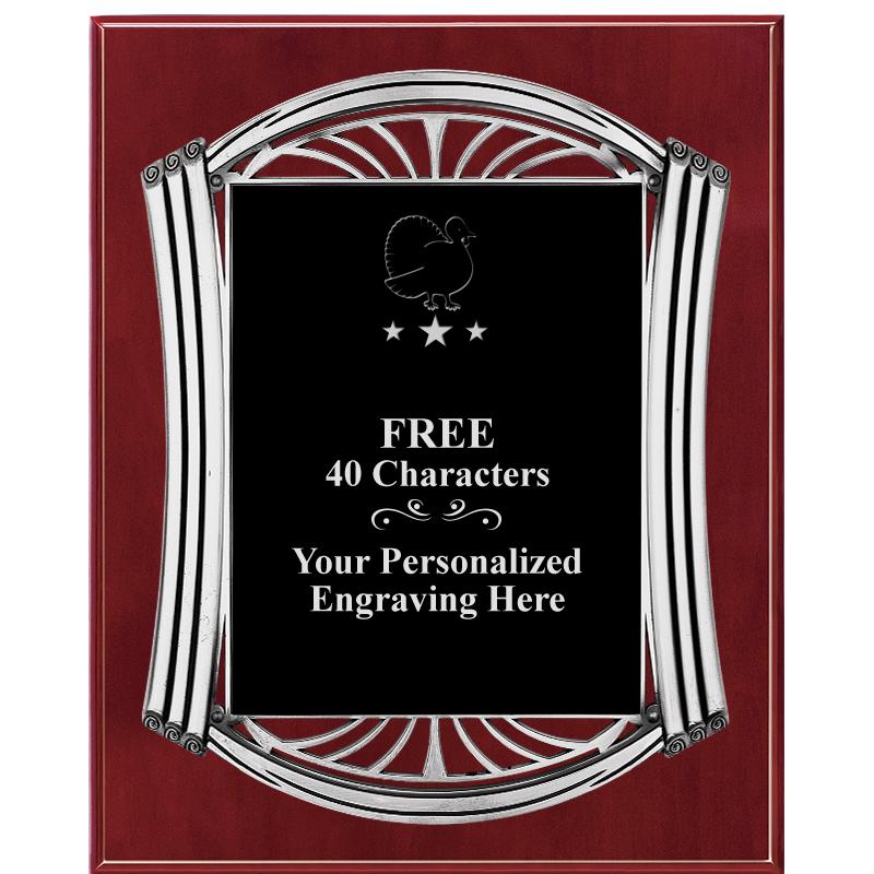 10.5X13 ROMAN CHERRY W SLV PLQ