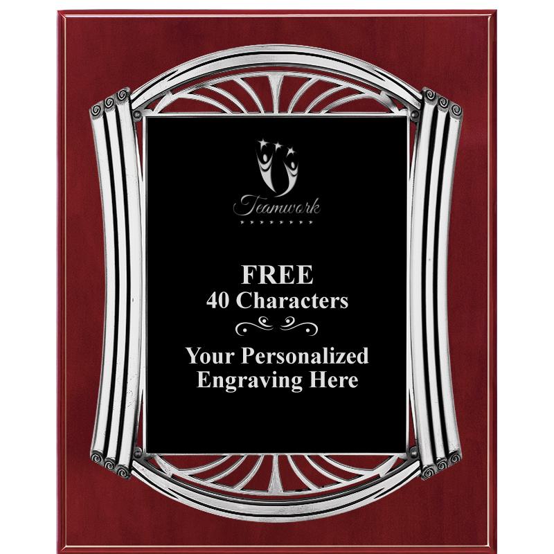 10.5X13 ROMAN CHERRY W SLV PLQ