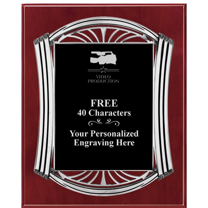 10.5X13 ROMAN CHERRY W SLV PLQ