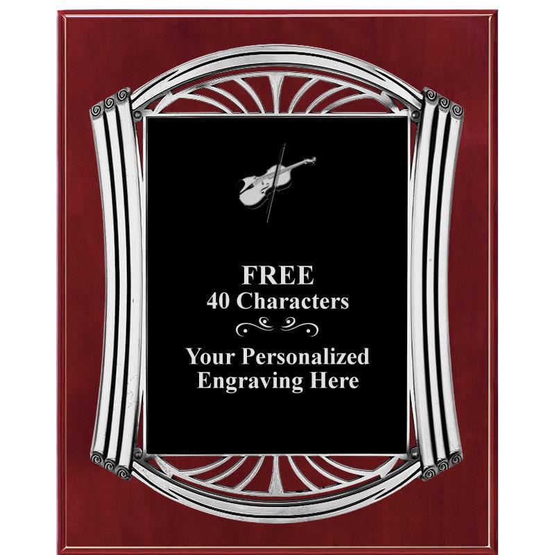 10.5X13 ROMAN CHERRY W SLV PLQ