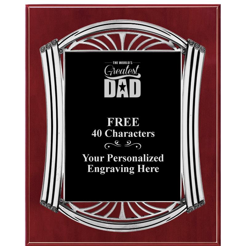 10.5X13 ROMAN CHERRY W SLV PLQ