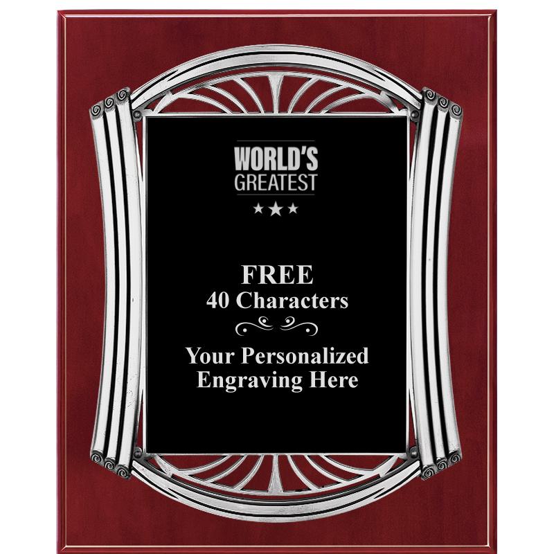 10.5X13 ROMAN CHERRY W SLV PLQ