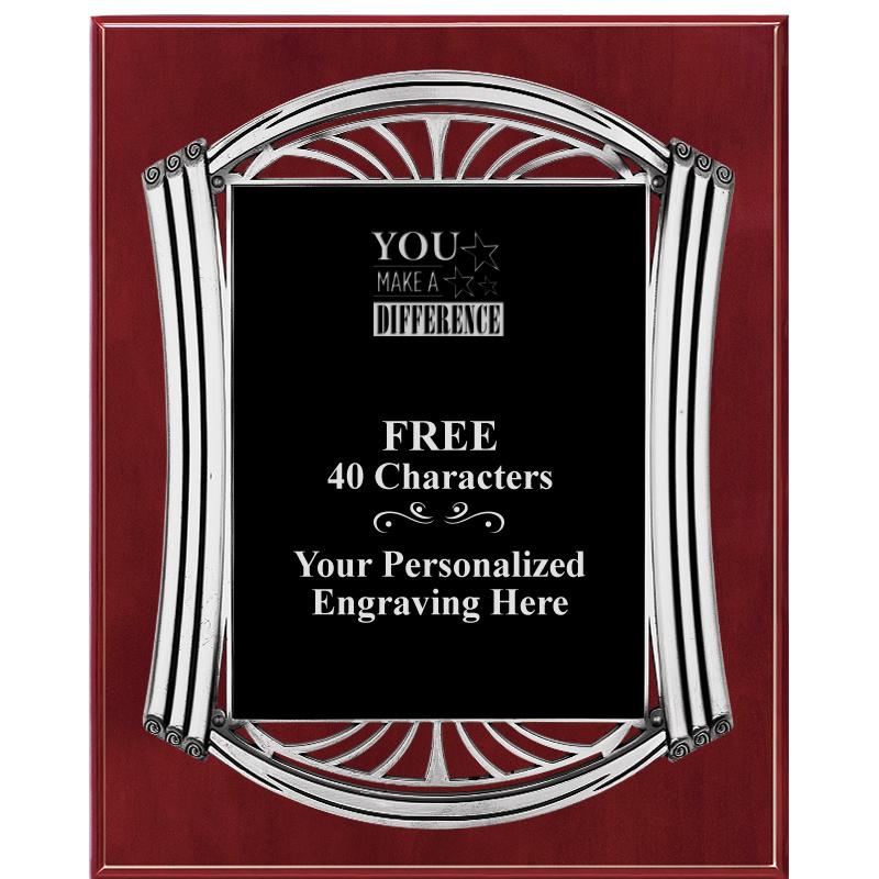 10.5X13 ROMAN CHERRY W SLV PLQ